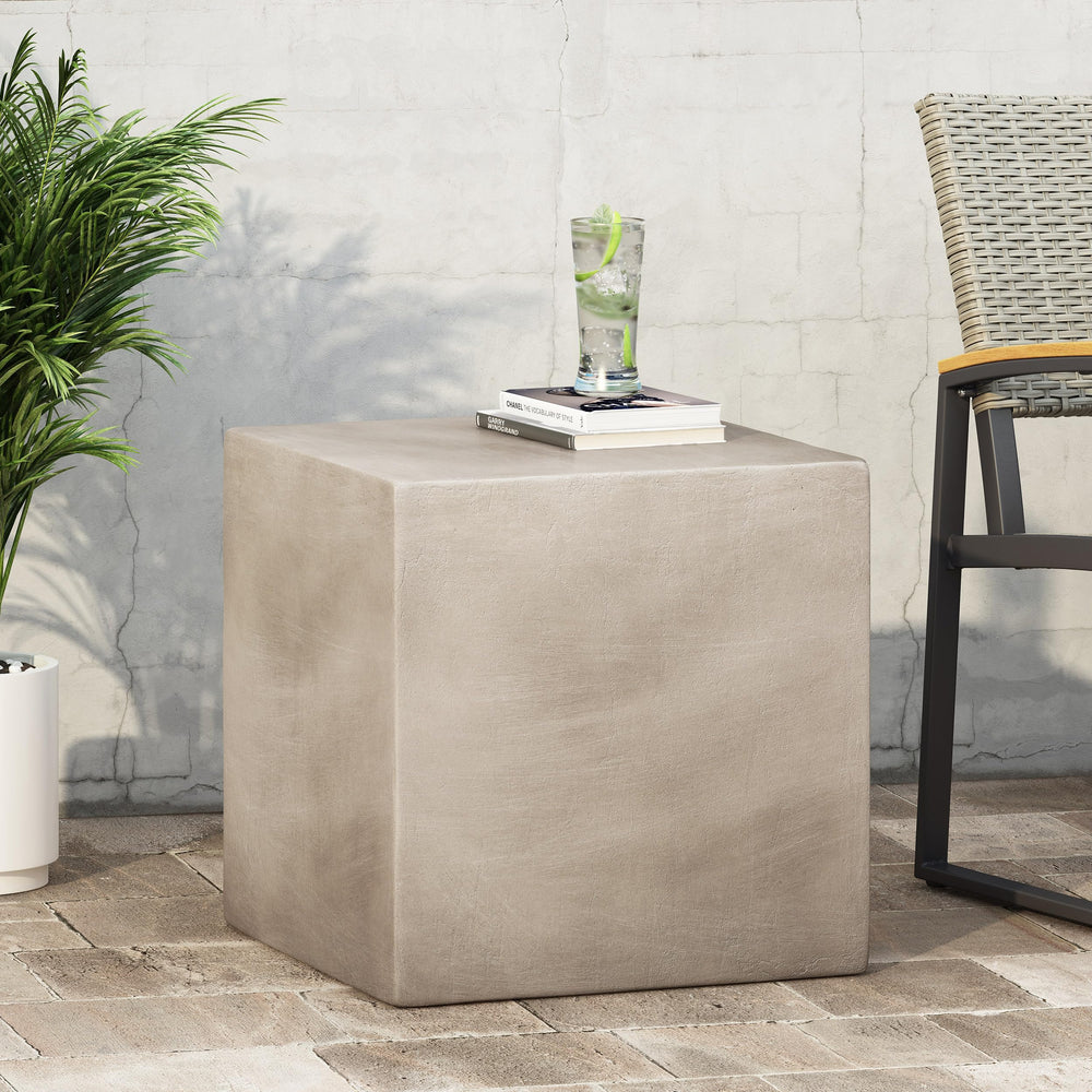 Christopher Knight Home 313407 Side Table Roge Light Gray - Diamond Home USA