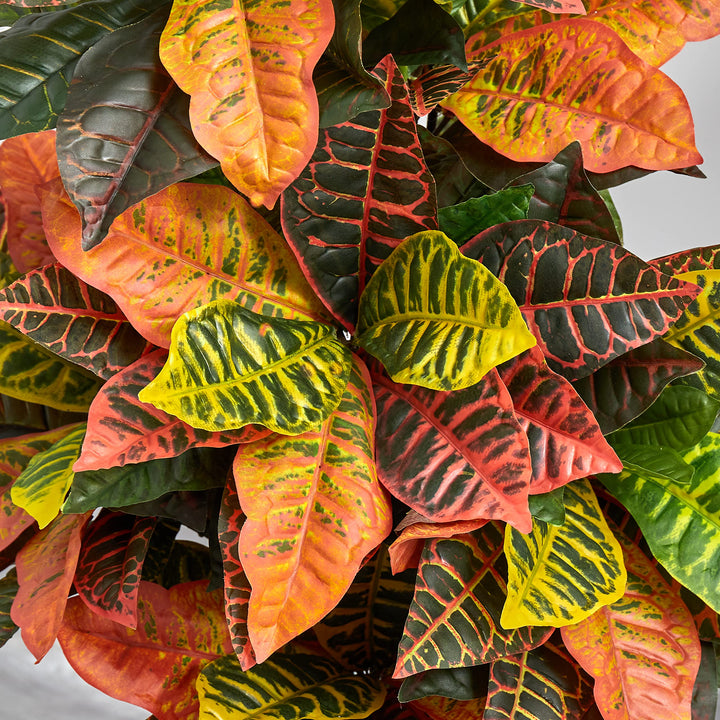 Nearly Natural 44in. Croton Artificial Plant in Decorative Planter (Real Touch) - Diamond Home USA