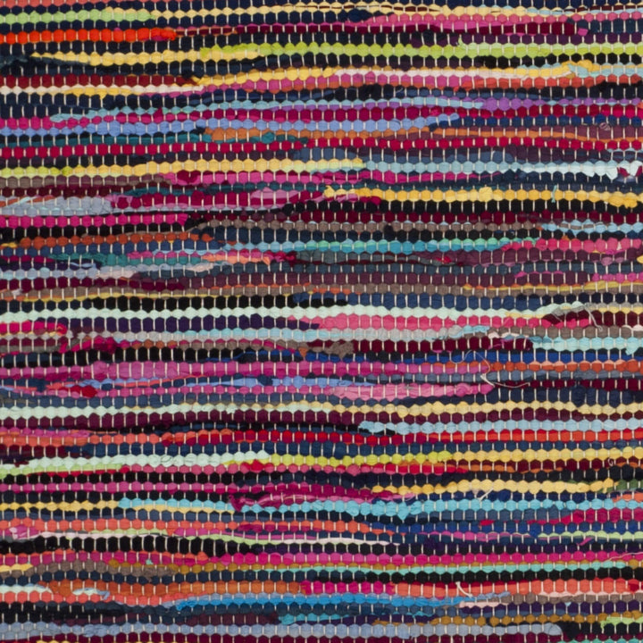 Rag Rug Runner with Tassels Maroon Pink Multicolor Rags Weave Floor Mat - Diamond Home USA