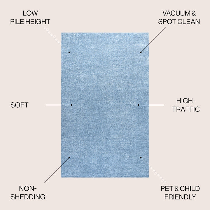 JONATHAN Y Tumbling Solid Low-Pile Area Rug