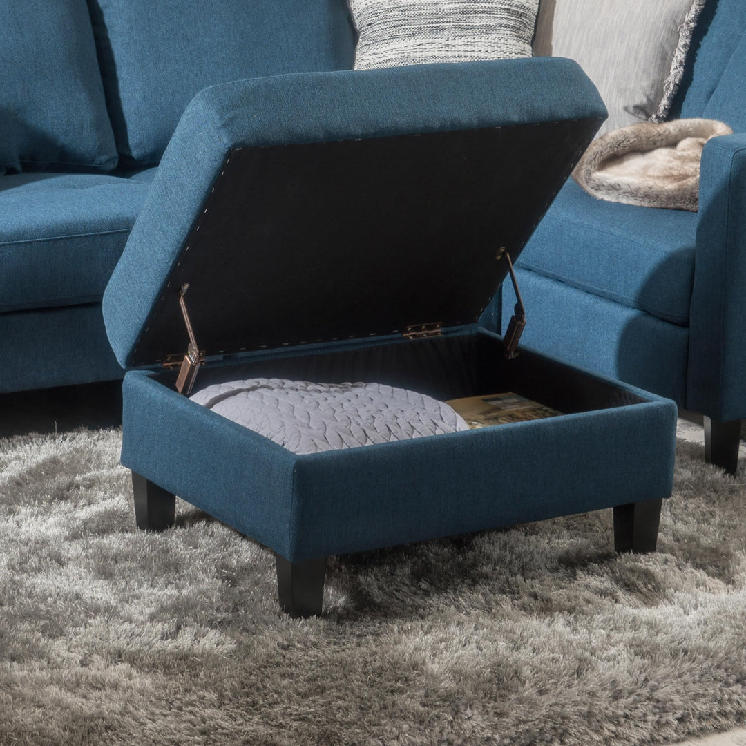 Christopher Knight Home Zahra Fabric Storage Ottoman Dark