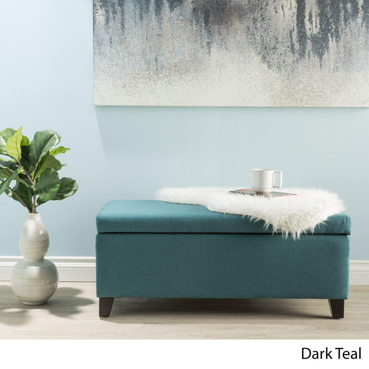 Christopher Knight Home Breanna Fabric Storage Ottoman Dark