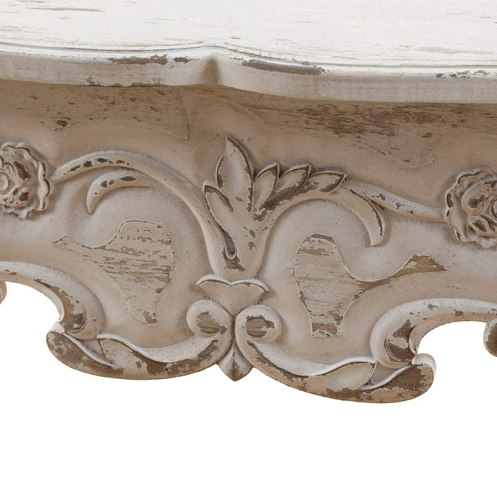Wood Vintage Console and Entry Table Brown Cream Rustic Rectangle MDF Distressed - Diamond Home USA