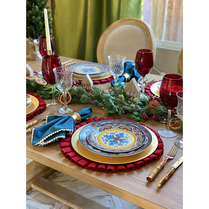 Floral Multicolor 12 Piece Stoneware Dinnerware Set Service For 4 Multi Color - Diamond Home USA