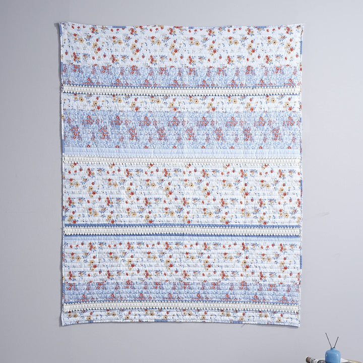 Greenland Home Betty Lace-Embellished White Throw Blanket 60 x 50 inches - Diamond Home USA