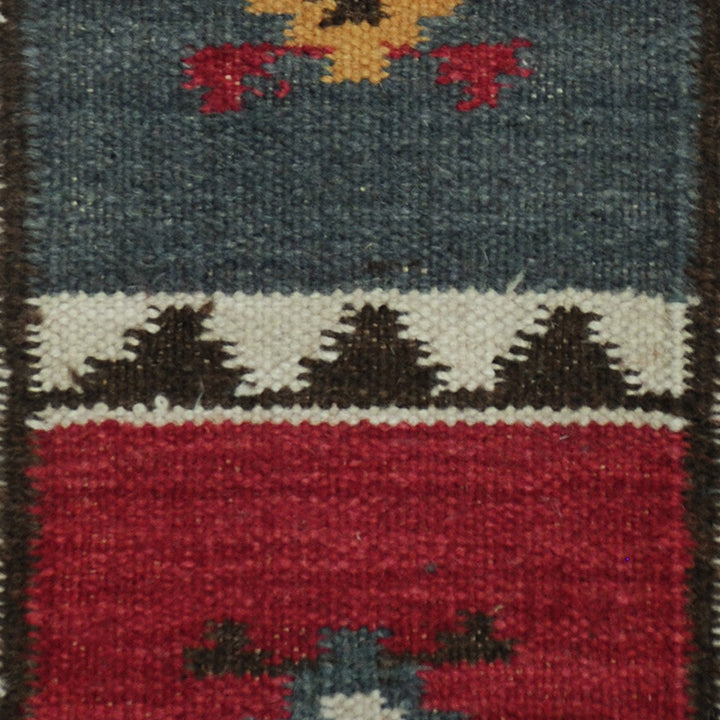 Herat Oriental Indo Hand Woven Tribal Vegetable Dye Kilim Wool ug 1'8" x 3'3" - Diamond Home USA