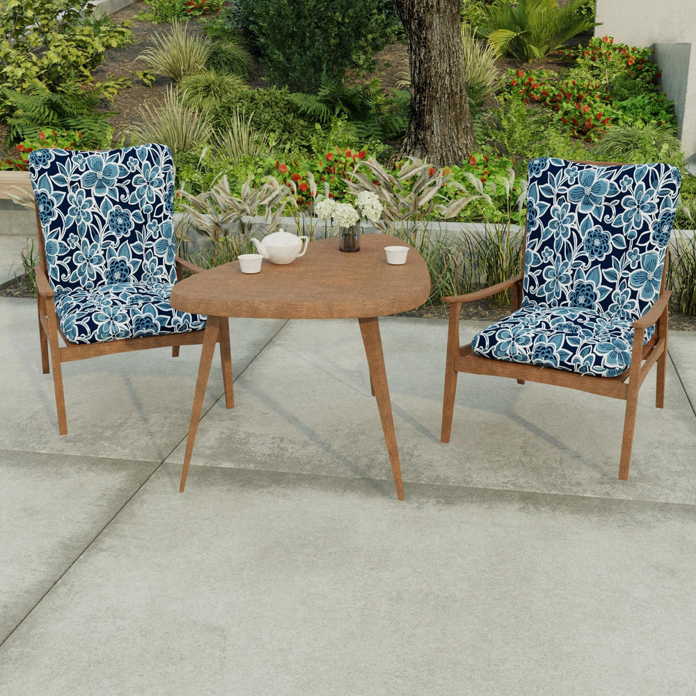 Jordan Manufacturing 21" x 38" Rectangular Outdoor Chair Cushion - 38'' L x 21'' Halsey Navy - Diamond Home USA