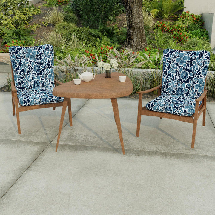 Jordan Manufacturing 21" x 38" Rectangular Outdoor Chair Cushion - 38'' L x 21'' Halsey Navy - Diamond Home USA
