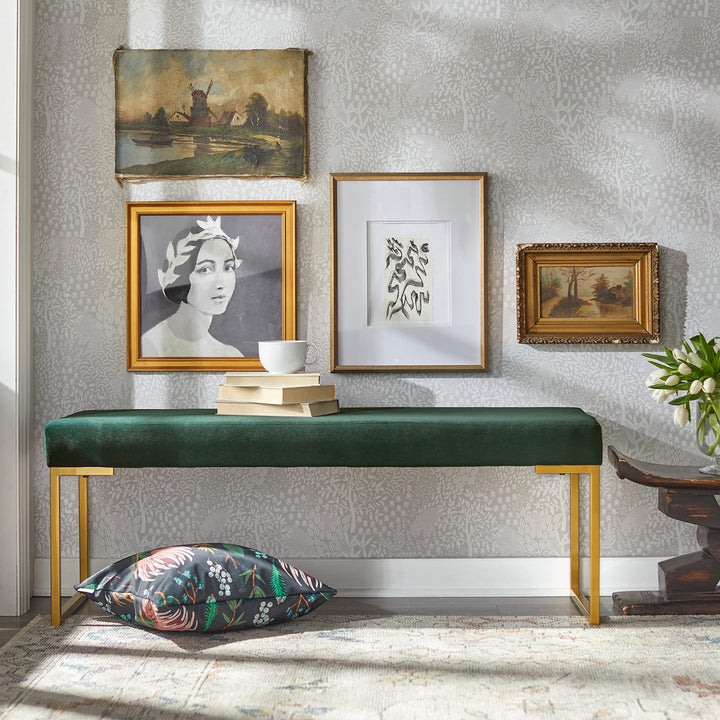 Simple Living Remy Bench Grey - Diamond Home USA