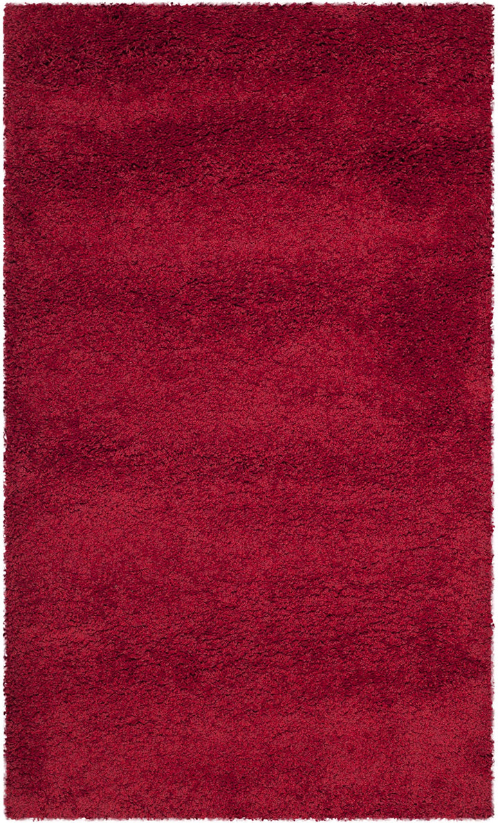 SAFAVIEH Milan Shag Collection Accent Rug - 3' x 5' Red Solid Design - Diamond Home USA