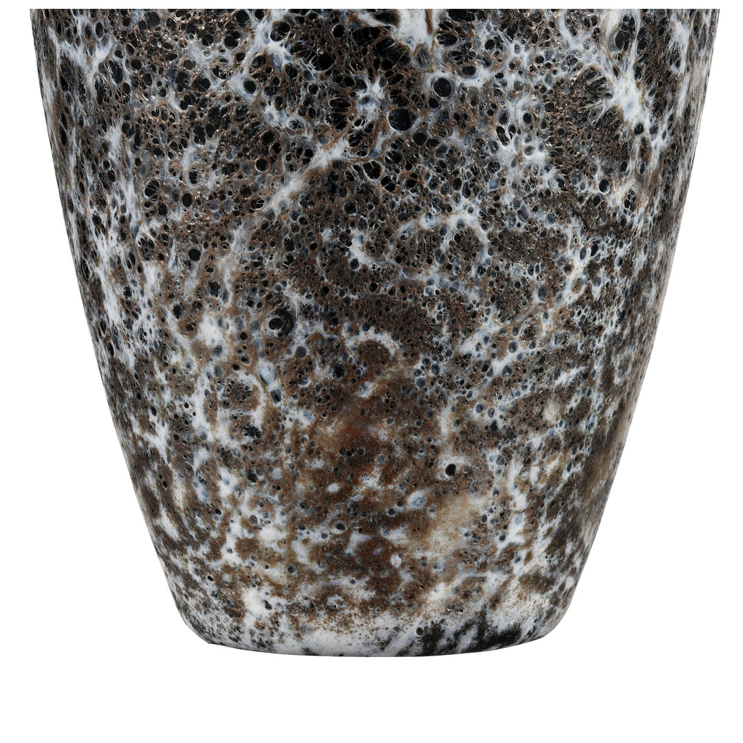 Vase Large Black Glass - Diamond Home USA