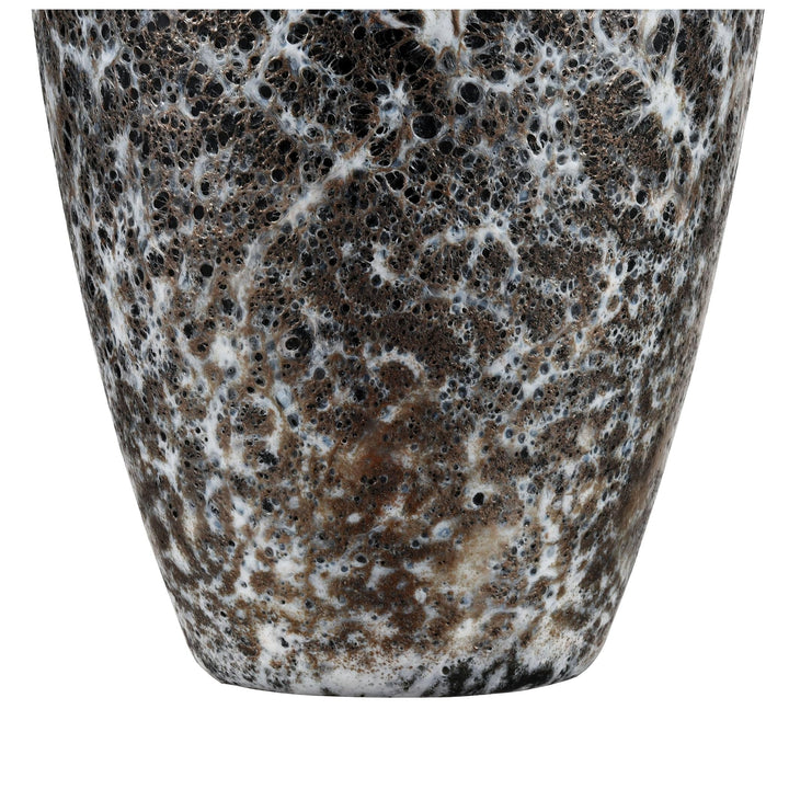 Vase Large Black Glass - Diamond Home USA
