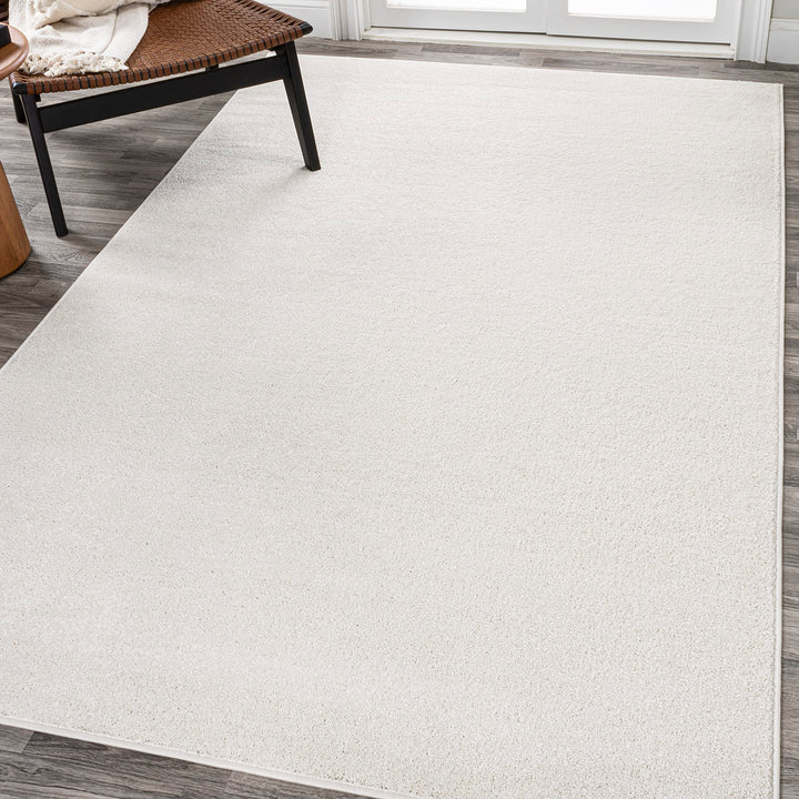 JONATHAN Y SEU100T-14 Haze Solid Low-Pile Indoor Area Rug Coastal Bohemian 10 X 14 - Cream