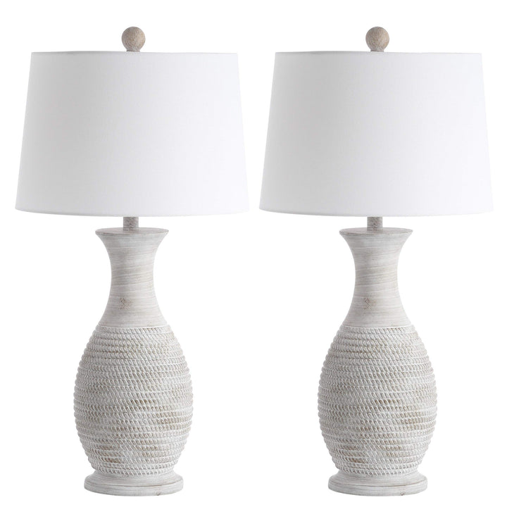 Lighting 30-inch Grey Led Table Lamp (Set of 2) - 15"x15"x30" Bulbs Included - Diamond Home USA