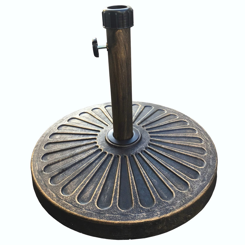 Round Heavy-Duty Steel Patio Umbrella Base Stand W/Rust-Resistant Finish - Diamond Home USA