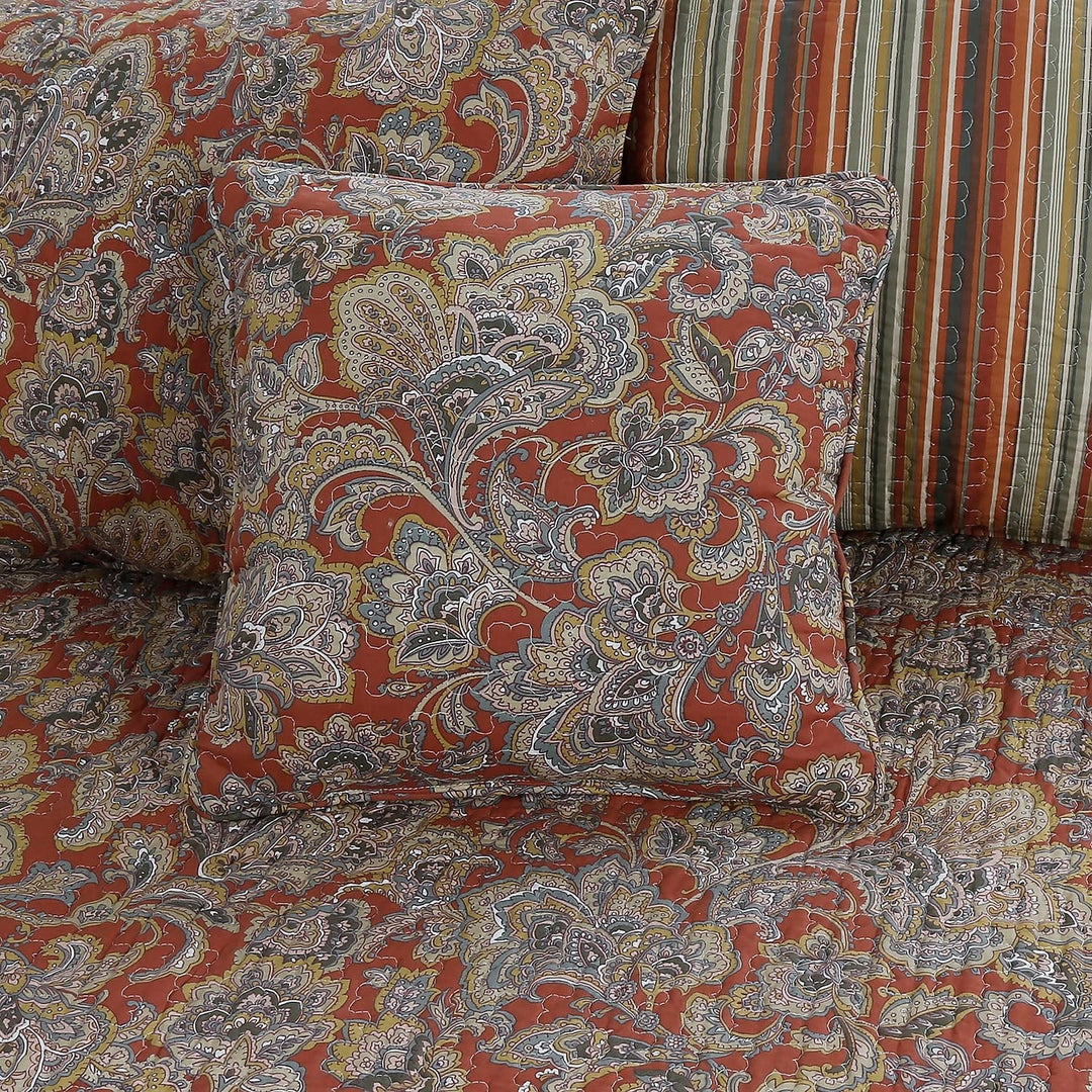 Cozy Line Vintage Rustic Bronze Country Paisley Fall Floral Copper 6 Piece - Diamond Home USA