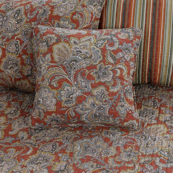 Cozy Line Vintage Rustic Bronze Country Paisley Fall Floral Copper 6 Piece - Diamond Home USA
