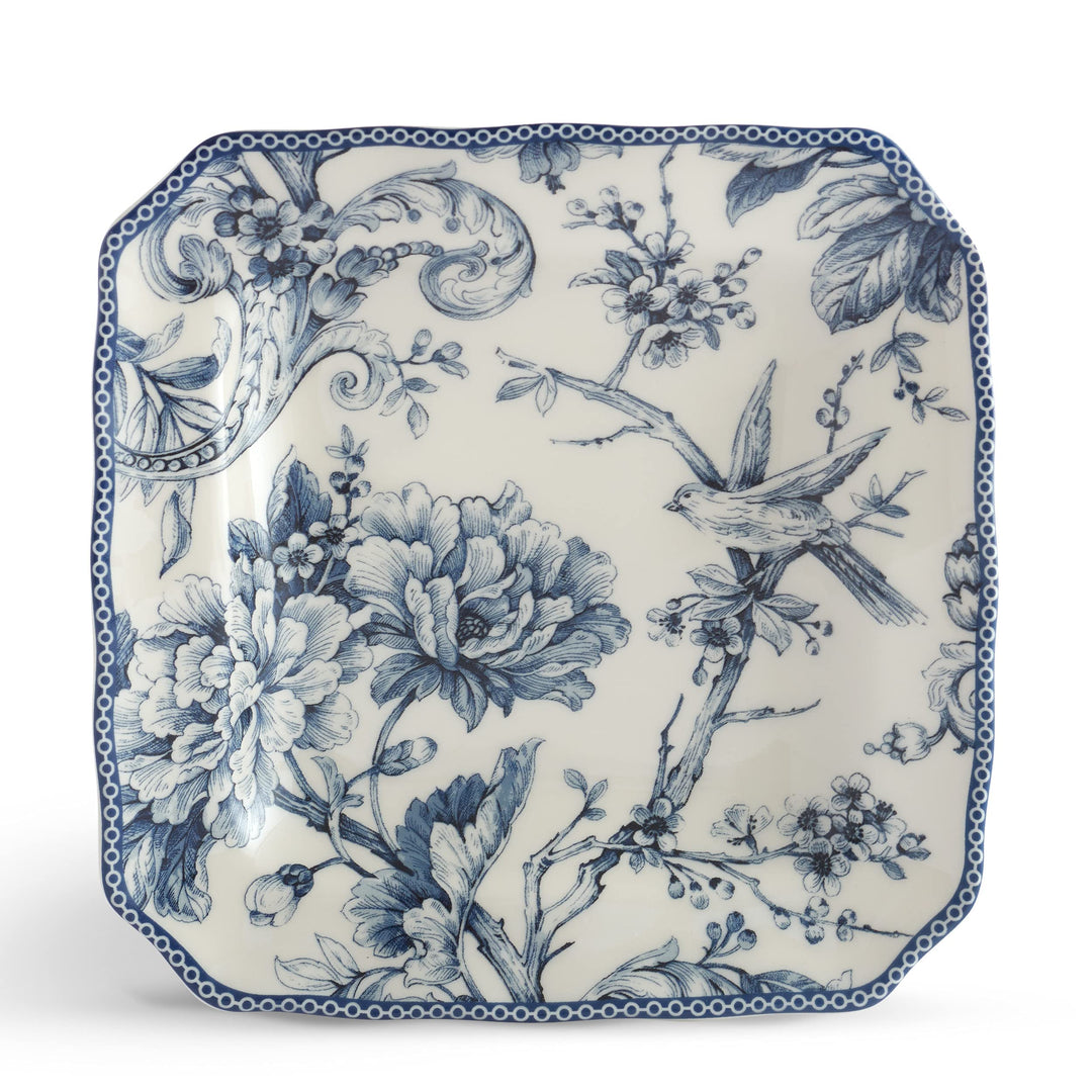Adelaide 16-Piece Blue and White Dinnerware Set (Service for 4) - Diamond Home USA