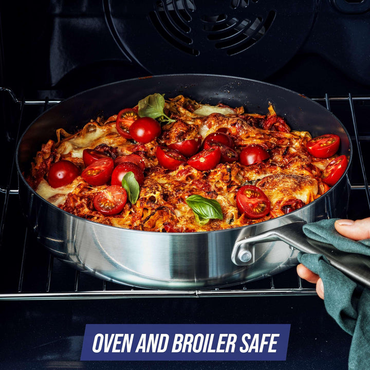 Blue Diamond Tri-ply Stainless Steel Healthy Ceramic Nonstick 3.75qt Saute Pan - Diamond Home USA