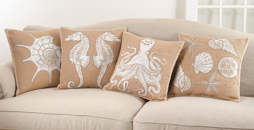 SARO LIFESTYLE Neptunian Collection Down Filled Octopus Throw Pillow Octopus 20" - Diamond Home USA