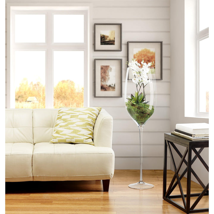 Knight Giant Wine Glass 47.25" Clear Handmade - Diamond Home USA