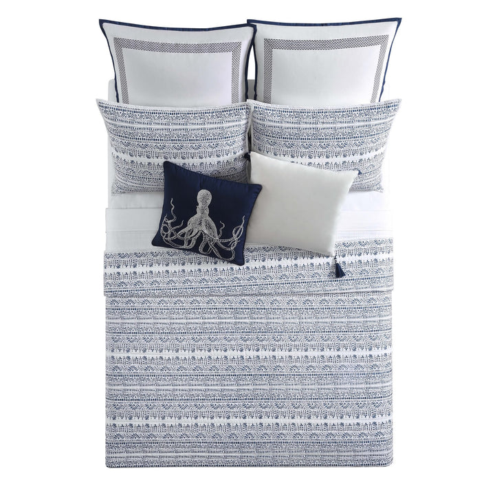 Oceanfront Resort QS2358TXL-2300 2 Piece Reef Point Printed Quilt Set Twin XL - Diamond Home USA