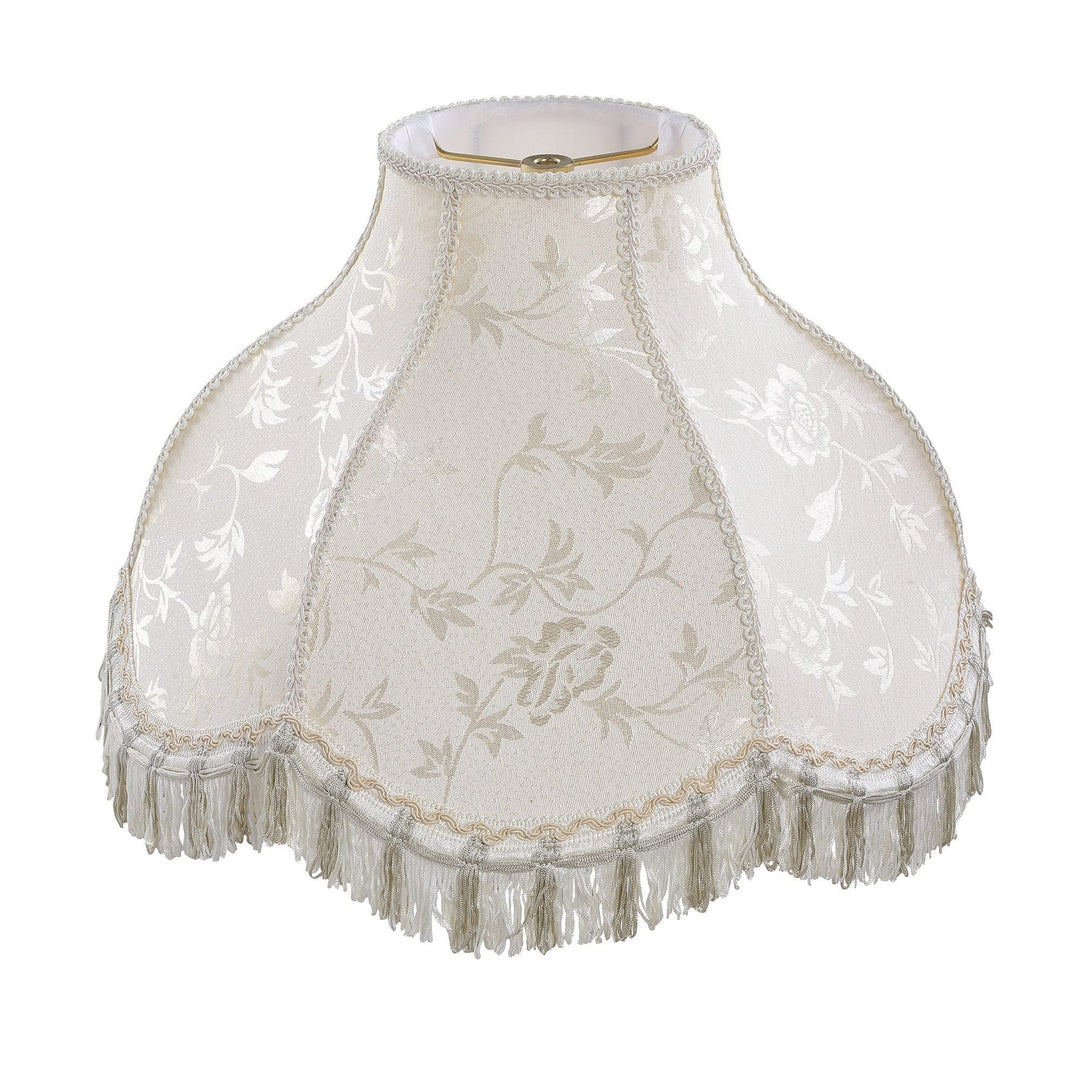 Scallop Bell Shape Spider Construction Lamp Shade In Off White 17" Wide (6" X - Diamond Home USA
