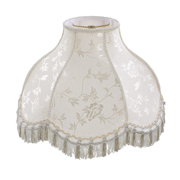 Scallop Bell Shape Spider Construction Lamp Shade In Off White 17" Wide (6" X - Diamond Home USA