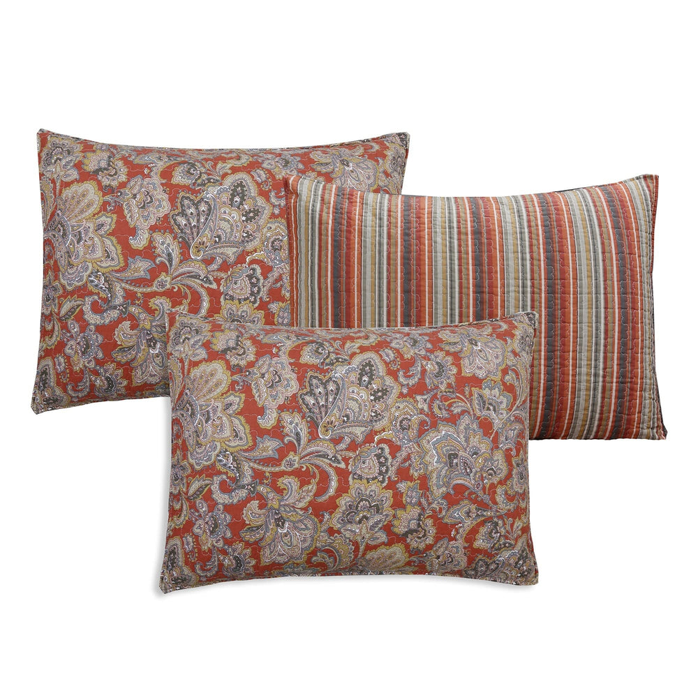 Cozy Line Vintage Rustic Bronze Country Paisley Fall Floral Copper 6 Piece - Diamond Home USA