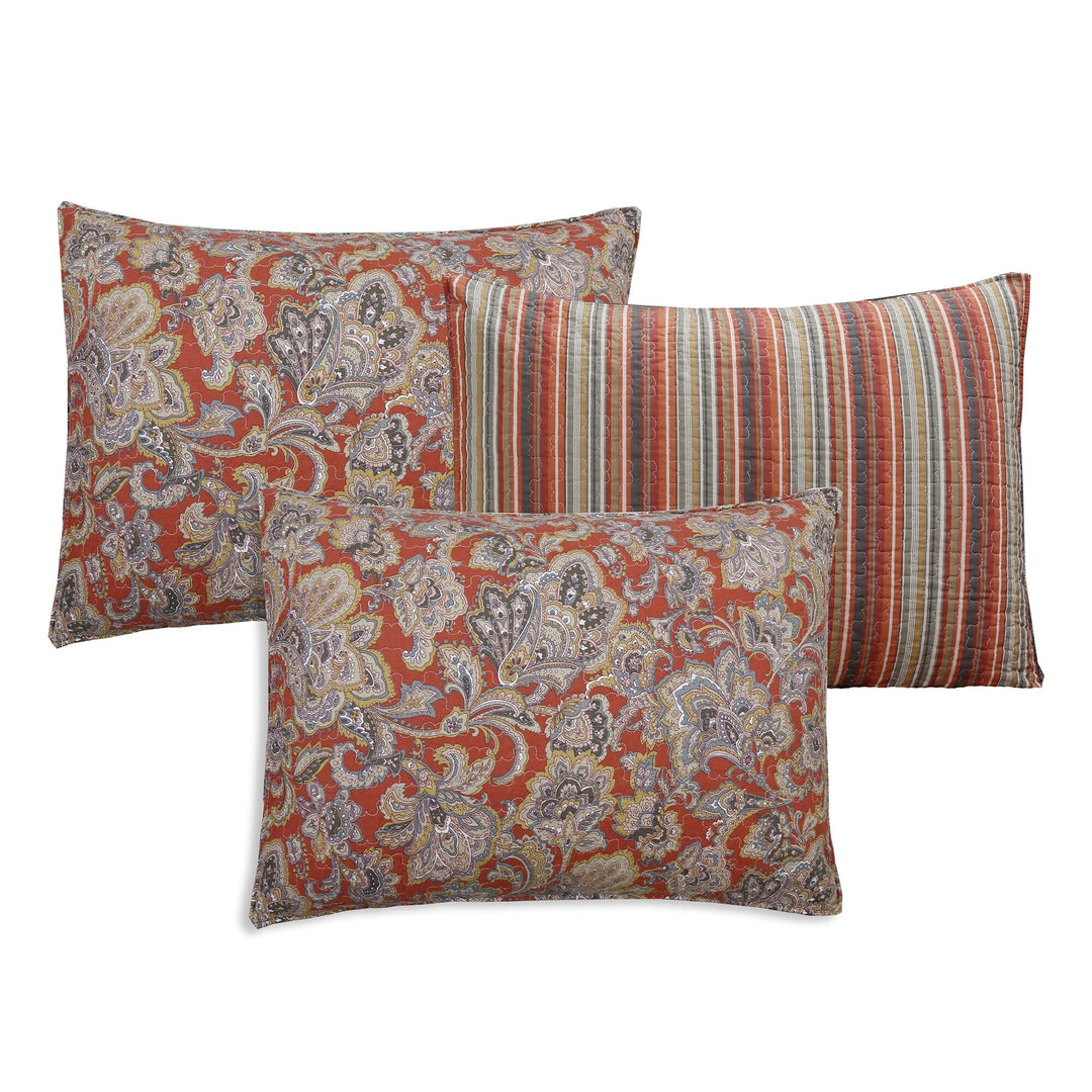 Cozy Line Vintage Rustic Bronze Country Paisley Fall Floral Copper 6 Piece - Diamond Home USA