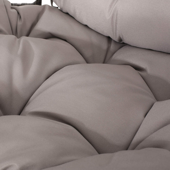 CHRISTOPHER KNIGHT HOME Tammy Outdoor Wicker Tear Drop Hanging Chair Gray and - Diamond Home USA