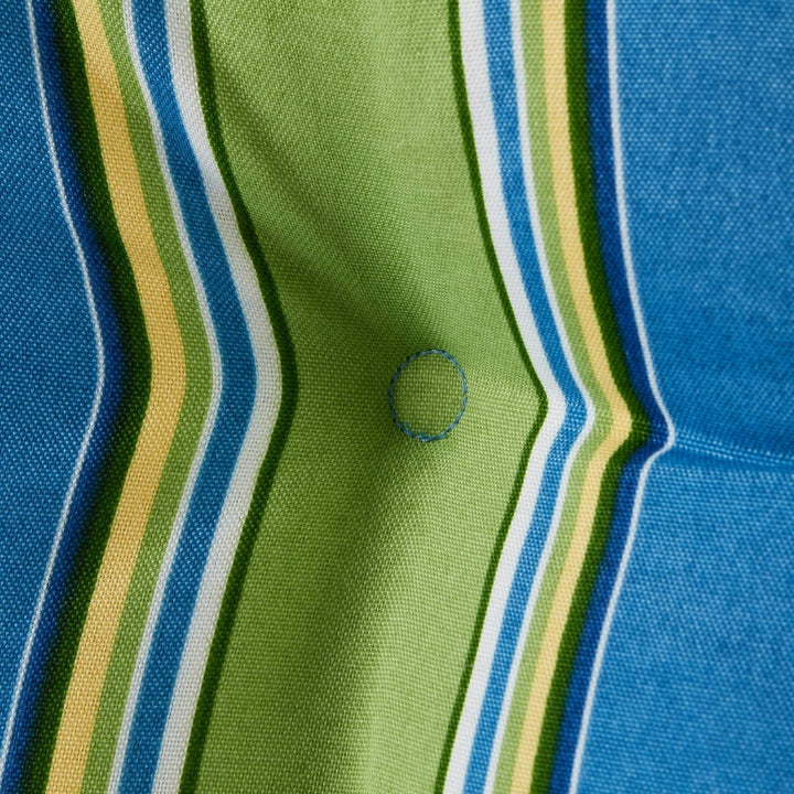 Cayman Stripe 18-inch X 51-inch Outdoor Bench Cushion Blue Green Striped - Diamond Home USA