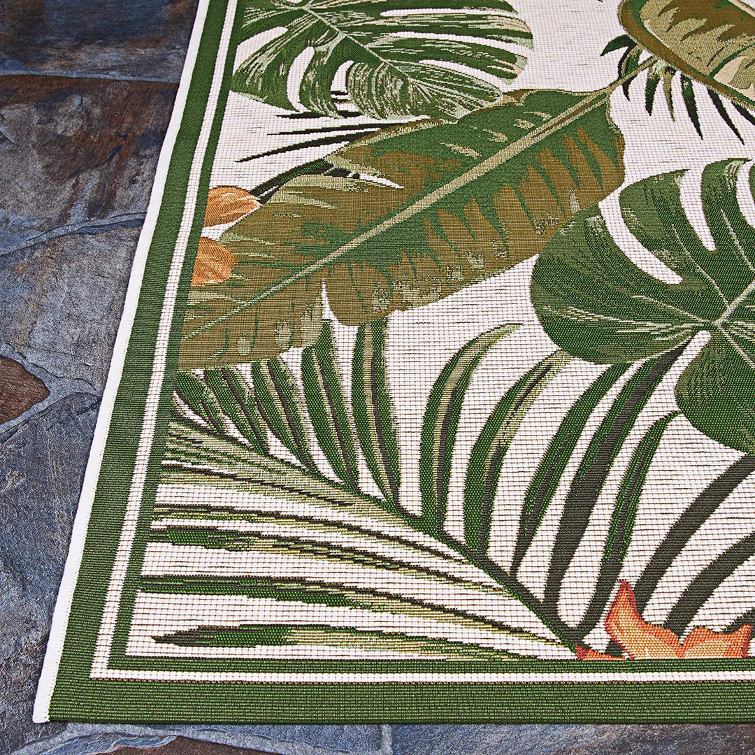 Couristan Dolce Flowering Fern Indoor/Outdoor Area Rug 2'3" x 7'10" Runner - Diamond Home USA