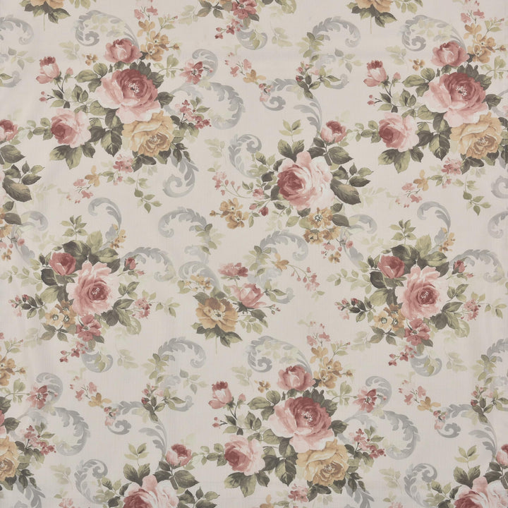 Shower Curtain Pink Floral Shabby Chic Polyester - Diamond Home USA