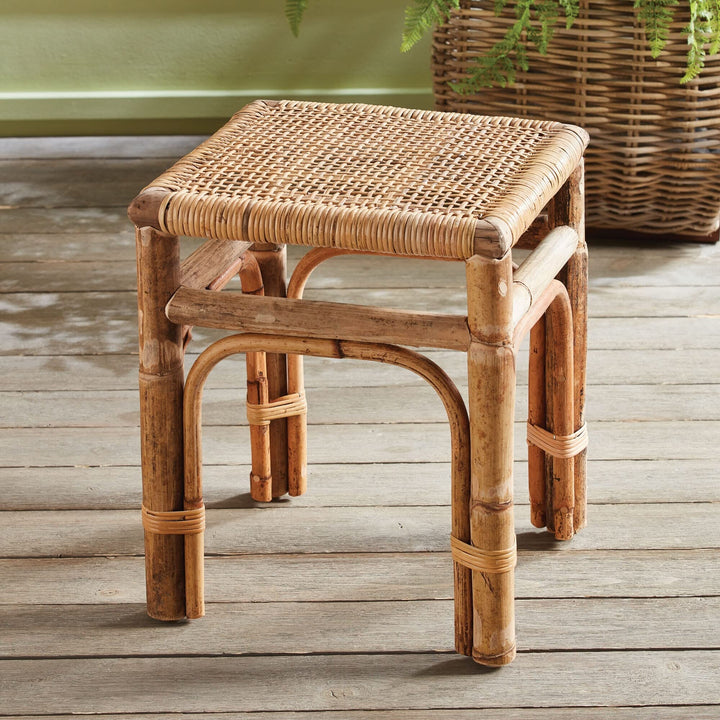 Side Table 14.5 X 18 Natural Beach Square Rattan - Diamond Home USA