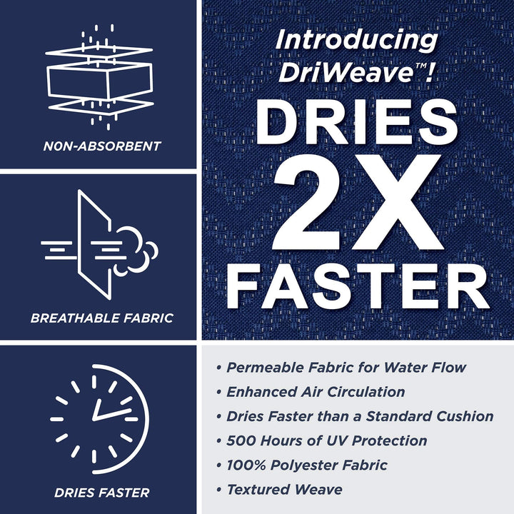 Arden Selections DriWeave Sapphire Leala Outdoor Bench Cushion - 17 in L x 46 in - Diamond Home USA