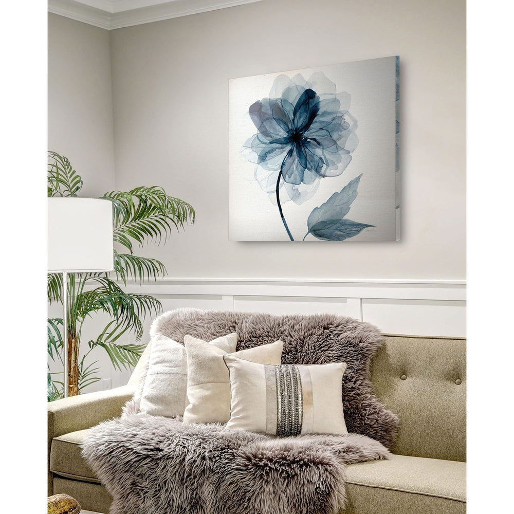 Wexford Home Indigo Bloom I -Gallery Wrapped Canvas - Yellow Blue Green red 32X32 - Diamond Home USA