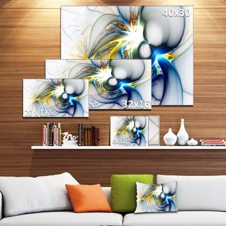DESIGN ART Designart 'Shining Multi-Colored Plasma' Abstract Wall Art Canvas 32 in. wide x 16 in. high - Diamond Home USA