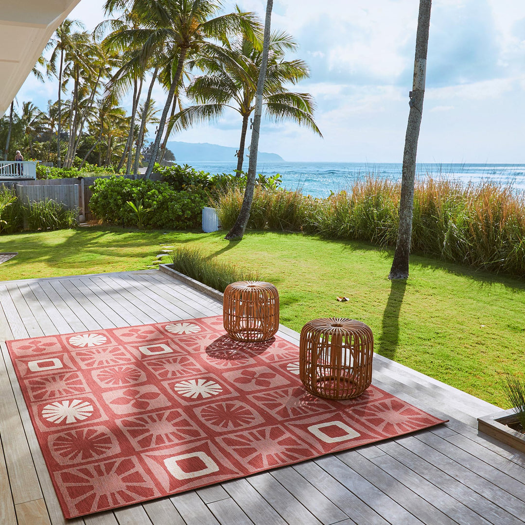 Gertmenian Reyn Spooner Kona Coast Fresco Hawaiian Tropical Rugs|Washable 7'10" x 10' - Oahu - Diamond Home USA