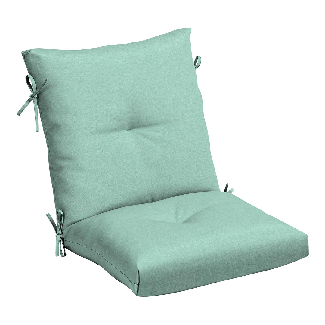 Arden Selections Outdoor Plush Modern Tufted Blowfill Dining Chair Cushion 21 Aqua Leala