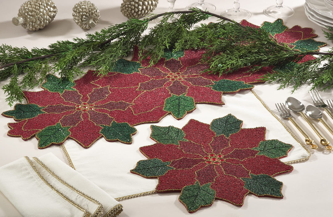 Beaded Table Runner - Diamond Home USA