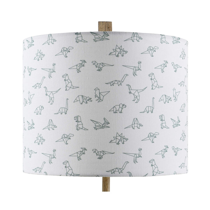 White Geometric Dinosaur Table Lamp Tan Bohemian Eclectic - Diamond Home USA