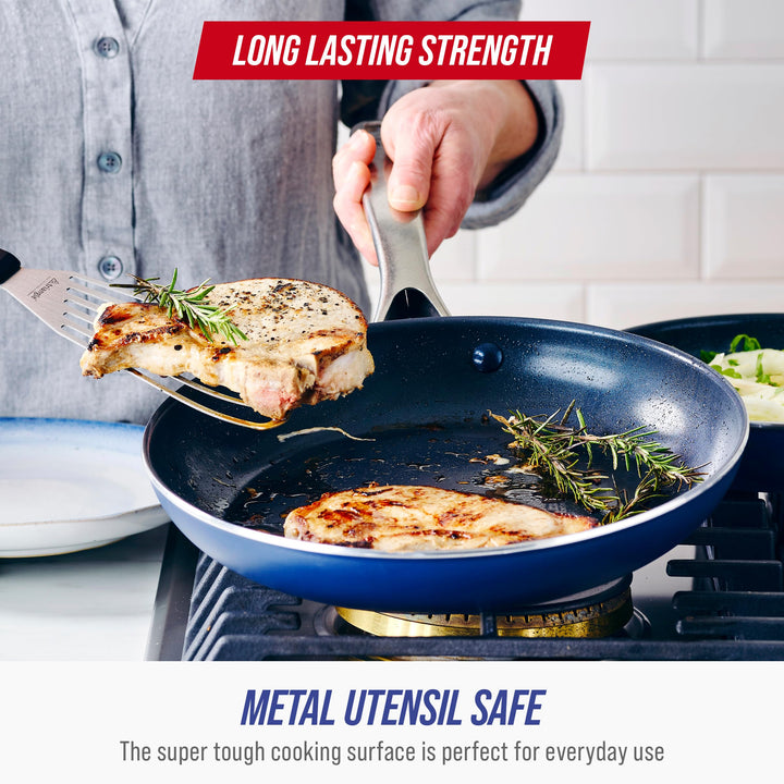 Blue Diamond Cookware Diamond Infused Ceramic Nonstick 9.5" and 11" Frying Pan - Diamond Home USA