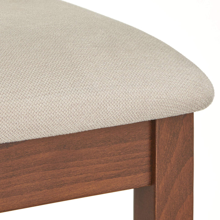 Lifestorey Lydon Mid Century Modern Dining Room Chair with Linen Fabric Seat Set - Diamond Home USA