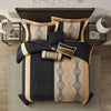 Stratford Park Moderna 7-Piece Comforter Bedding Set Black Gold California Black/Gold - California King