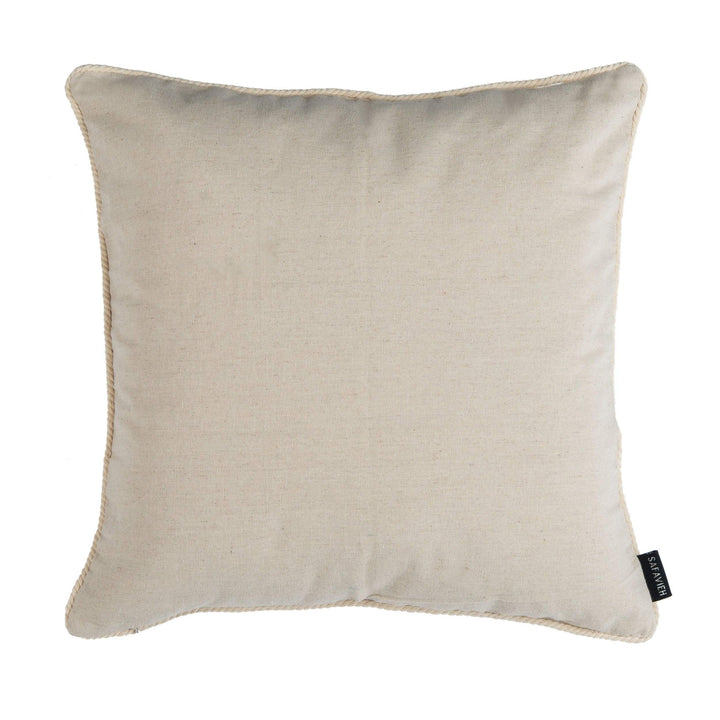 18" Seahorse Pillow Beige Animal Nautical Coastal Polyester Single - Diamond Home USA