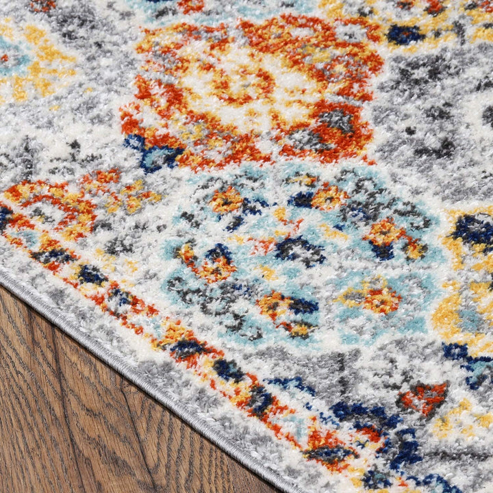 Blossom White and Light Grey Area Rug in 8x10 8' X 10'/Surplus Oriental - Diamond Home USA