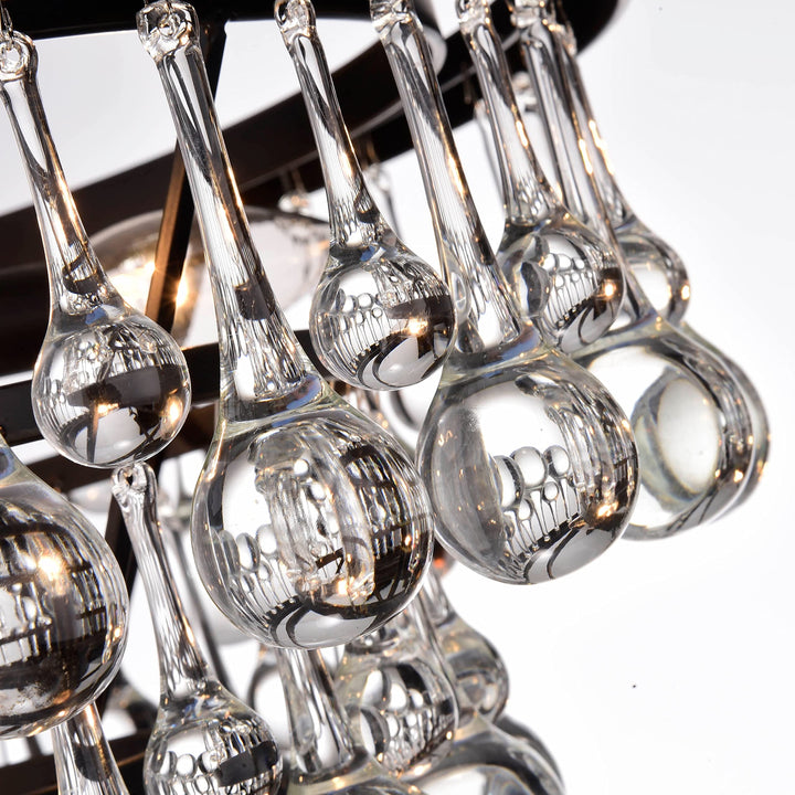 Hong Kong Best New Zhu Yuan Lighting Co. Ariane 5-Light Black Semi Flush Mount - Diamond Home USA