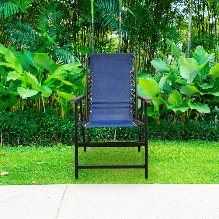 Crvn Cnopy Suspension Portble Folding Sports Chir with Bungee Suspension - Diamond Home USA