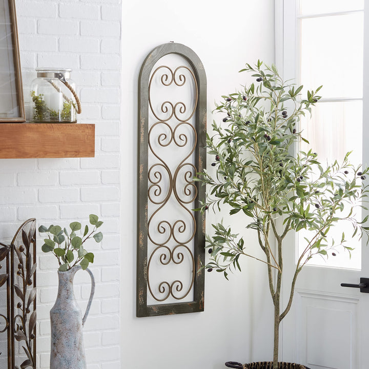 Brown Iron Rustic Wall Ornamental 48 X 15 1 Brushed - Diamond Home USA